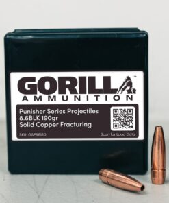 Gorilla 8.6 Blackout 190gr Solid Copper Fracturing Projectiles (Qty of 50) **NOT LOADED – PROJECTILES ONLY**