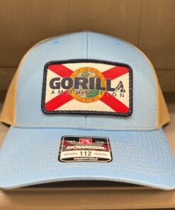 Florida Flag Trucker Hat - Columbia Blue/Khaki