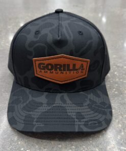 Leather Patch Trucker Hat - Sable Duck Camo